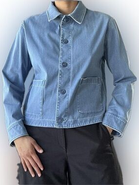 EUC Uniqlo Light Blue Denim Chore Jacket size XS